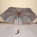 Round Handle 2 Fold Black Umbrella, 24 Inch Large Size Umbrella, Rain Umbrella, Automatic Umbrella, Auto Open Windproof Umbrella BLACK SILVER 2 FOLD JUMBO