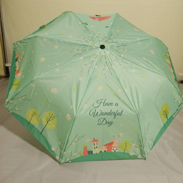 DIGITAL PRINTED AUTO UMBRELLA 3 Fold 22.5 Inch auto open Umbrella For man and Women Umbrella | Compact Travel Umbrella | Umbrella For Sun Protection