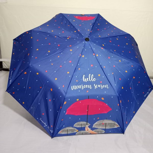 DIGITAL PRINTED AUTO UMBRELLA 3 Fold 22.5 Inch auto open Umbrella For man and Women Umbrella | Compact Travel Umbrella | Umbrella For Sun Protection