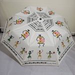 DESIGNER UMBRELLAS 3 FOLD ( WARLI DRUM )